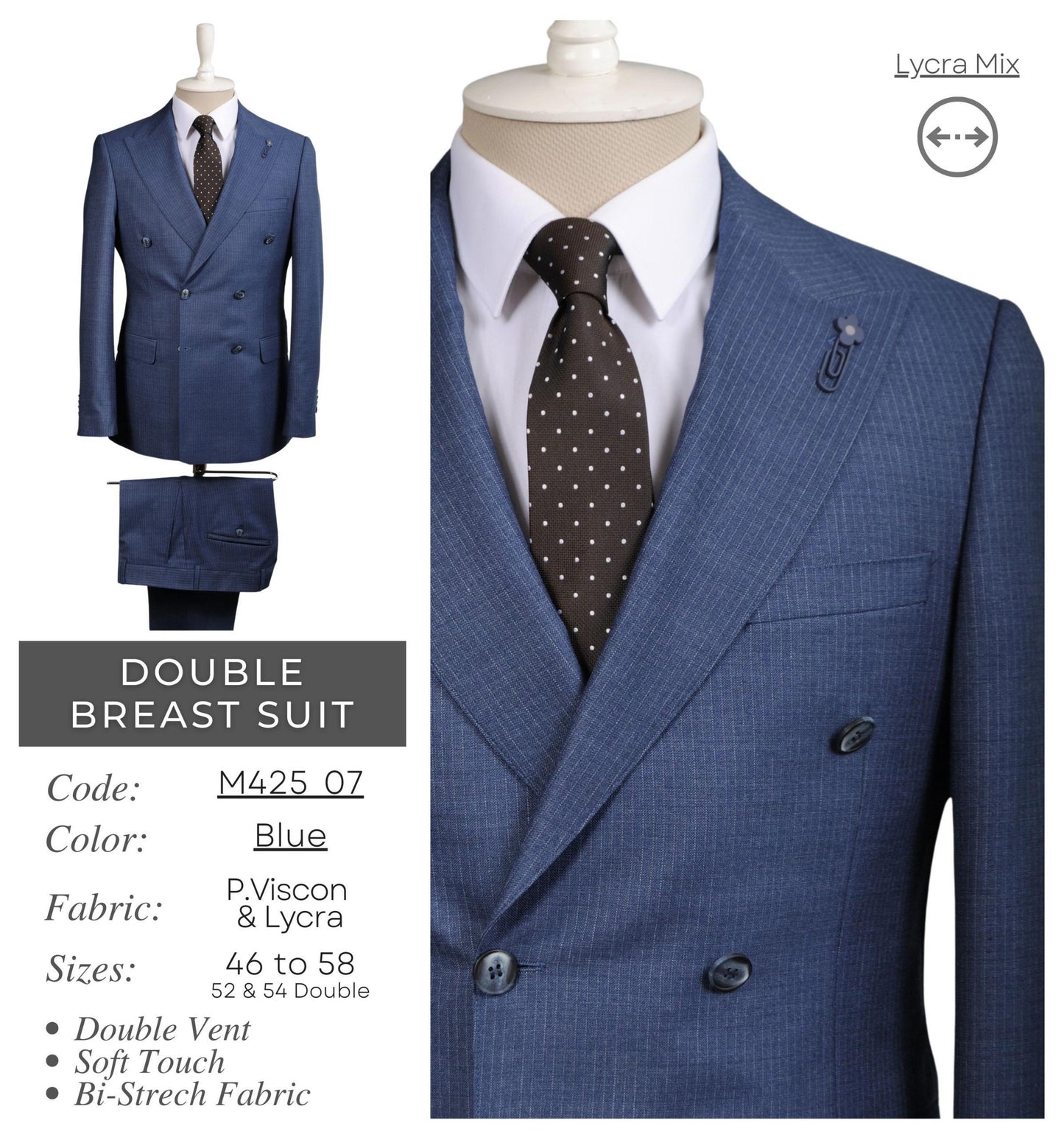 Men’s Double-Breasted Suit UK Blue Double breast suit