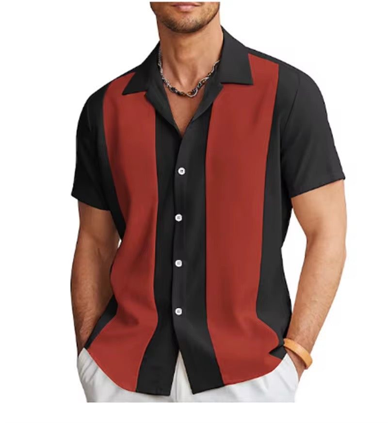 Beach striped shirt short sleeve