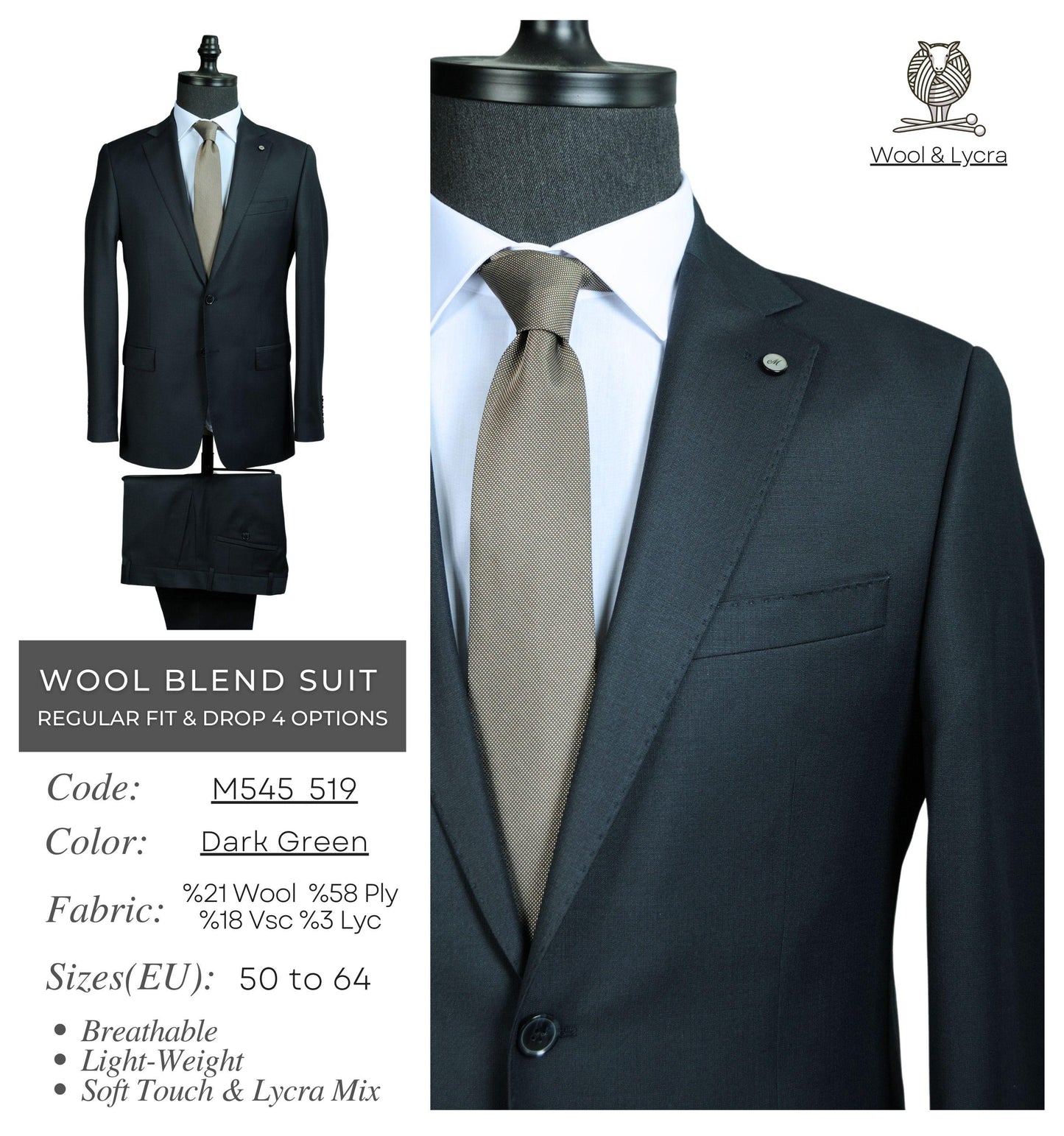 Men’s Suit UK Dark Green