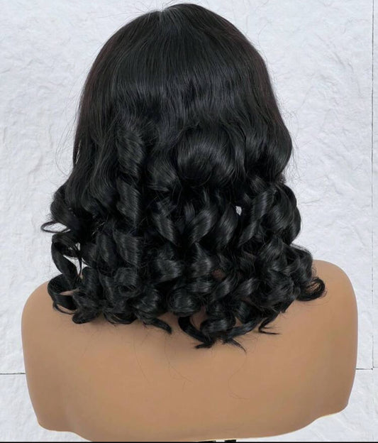 4x4 Glueless wings human Hair Pre Plucked Pre cut Deep Wave Lace Front Human Hair
