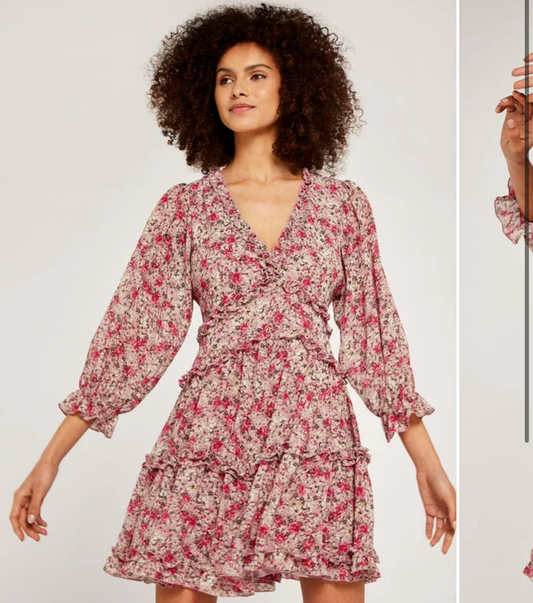 Floral Dress with Ruffle Detail